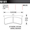 HAWK BRAKE Superlite/XL-Black HB101M.800
