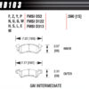 HAWK BRAKE Brake Pad GM D-52 Blue Pad HB103E.590