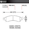 HAWK BRAKE Performance Street Brake Pads (4) HB111F.610