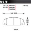HAWK BRAKE Brake Pad Front Honda Blue Compound HB218E.583
