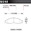HAWK BRAKE Performance Street Brake Pads (4) HB249F.575