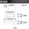 HAWK BRAKE Performance Street Brake Pads (4) HB263F.650