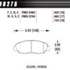 HAWK BRAKE Performance Street Brake Pads (4) HB275F.620