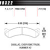 HAWK BRAKE Performance Street Brake Pads (4) HB322P.717