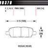 HAWK BRAKE Brake Pad HP Plus Nissan Rear HB370N.559