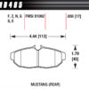 HAWK BRAKE Brake Pad Set 05 Mustang Rear DTC70 HB485G.656
