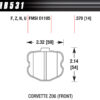 HAWK BRAKE 2006 Corvette ZO6 Perf Ceramic HB531Z.570