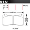 HAWK BRAKE Brake Pad Billet DynaPro Narrow DTC-60 HB542G.600