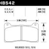 HAWK BRAKE Brake Pad DT-50 7812 / 7816 HB542V.490