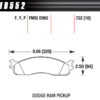 HAWK BRAKE Performance Street Brake Pad (4) HB552P.722
