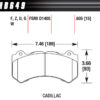 HAWK BRAKE Brake Pads GM / Dodge Front Ceramic HB649Z.605
