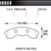 HAWK BRAKE Performance Street Brake Pads (4) HB658F.570