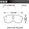 HAWK BRAKE Performance Street Brake Pads (4) HB659Z.570