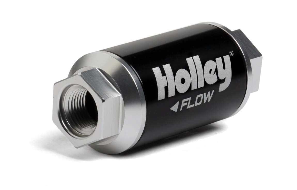 HOLLEY Billet HP Fuel Filter - 3/8NPT 40-Micron 100GPH 162-562