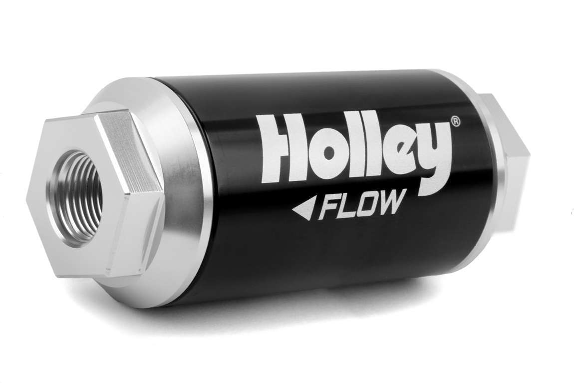 HOLLEY Billet HP Fuel Filter - -8an 100-Micron 175GPH 162-564