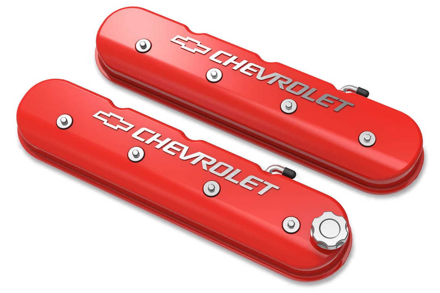 HOLLEY LS Series Valve Covers w/Bowtie Chevrolet Logo 241-404