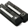 HOLLEY SBC M/T Valve Cover Set - Black Krinkle 241-83