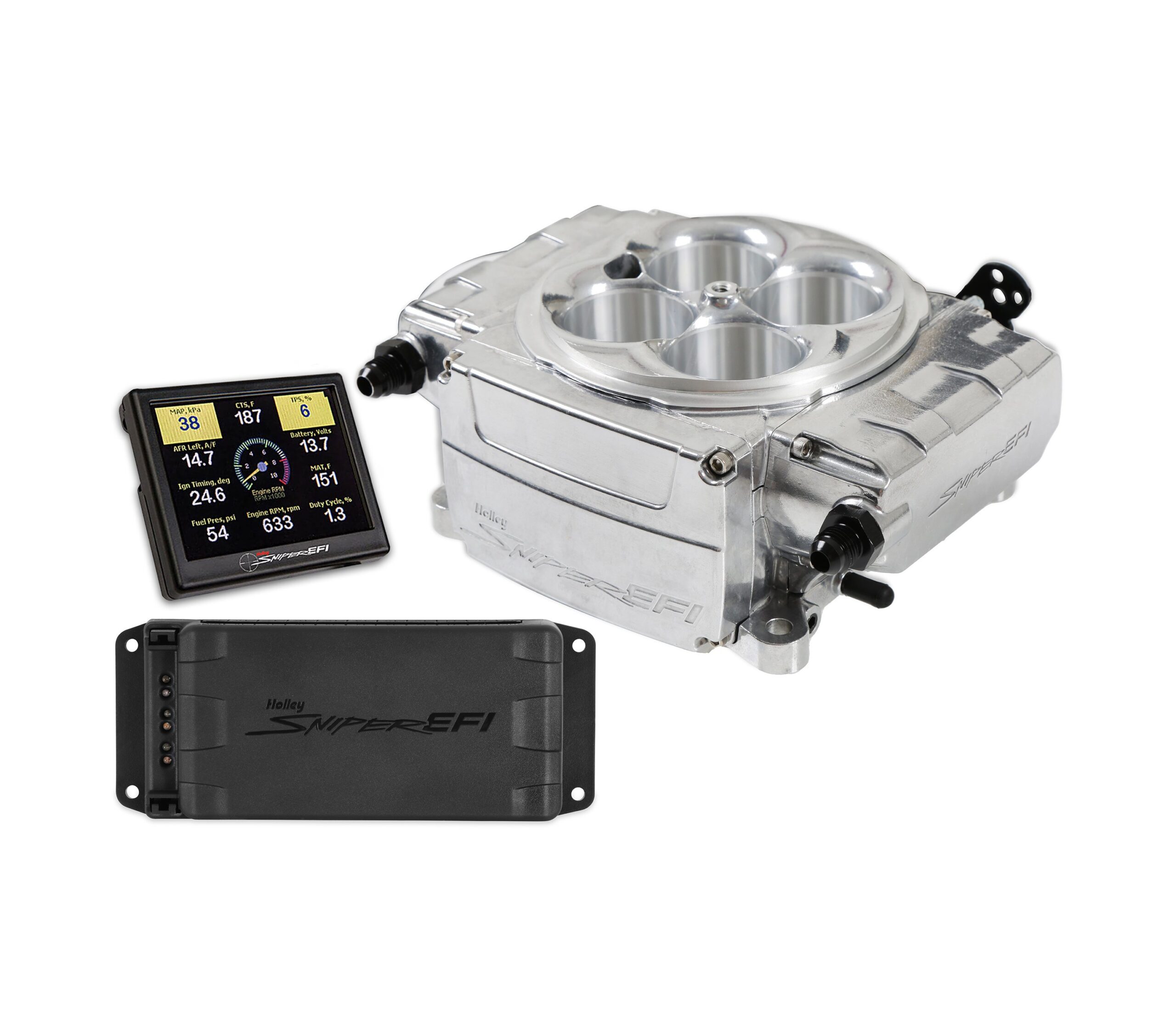 HOLLEY Sniper 2 EFI Kit Polished w/PDM 550-510-3PX