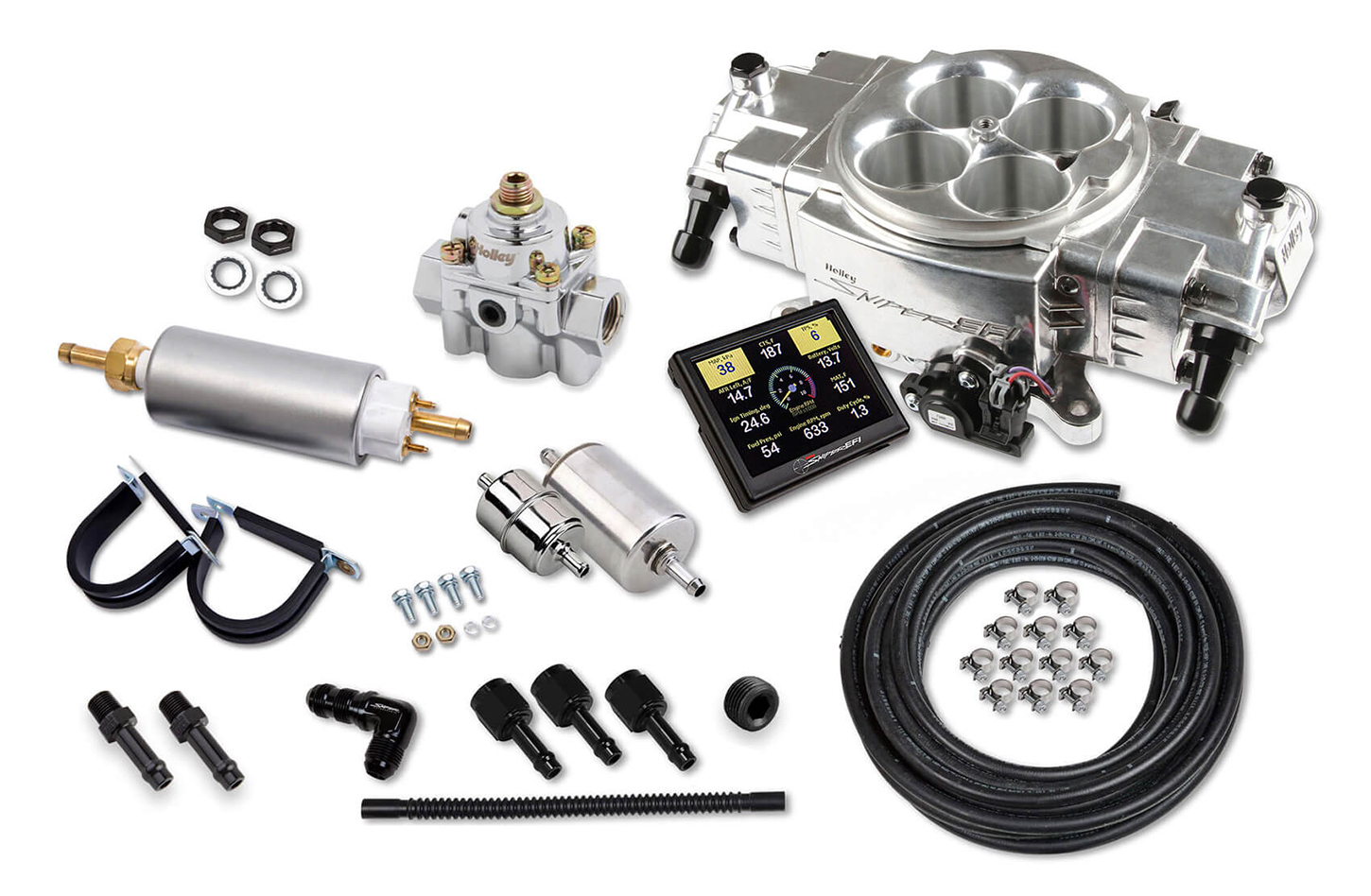 HOLLEY Sniper EFI Stealth 4150 Shiny Finish Master Kit 550-870K