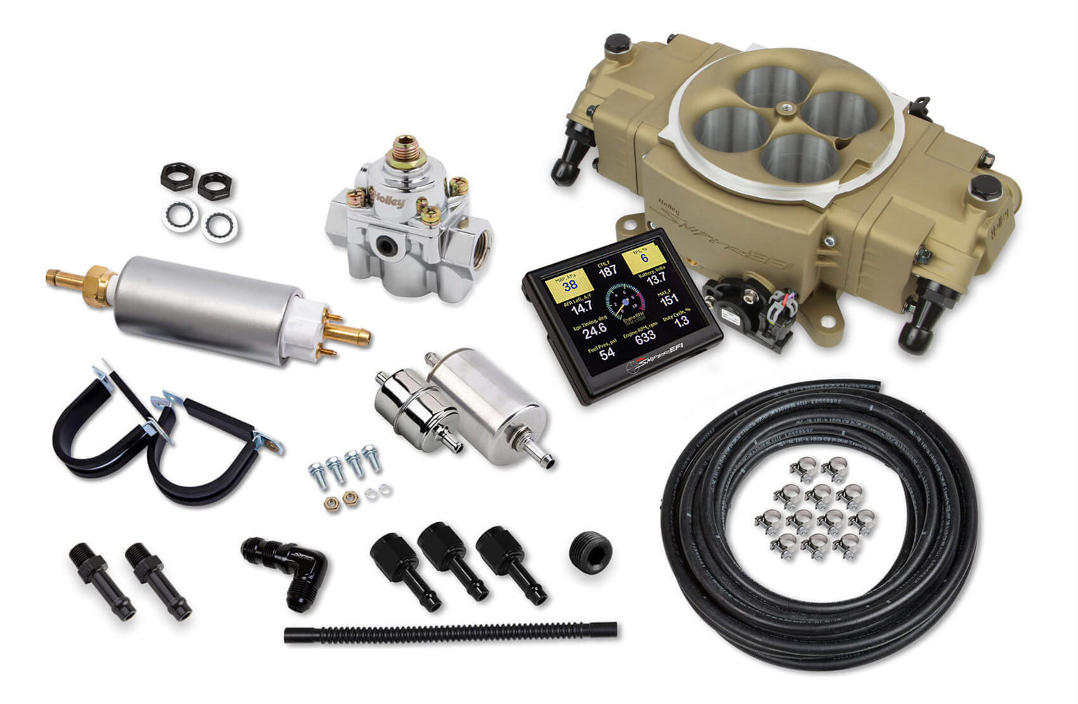 HOLLEY Stealth EFI 4150 Master Kit - Gold Finish 550-872K