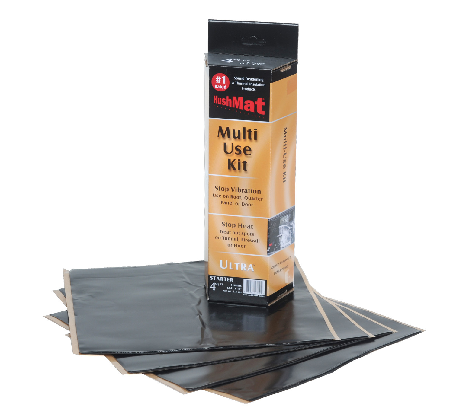 HUSHMAT Ultra Starter Kit- 4pc 12in.x11in. Black 10150