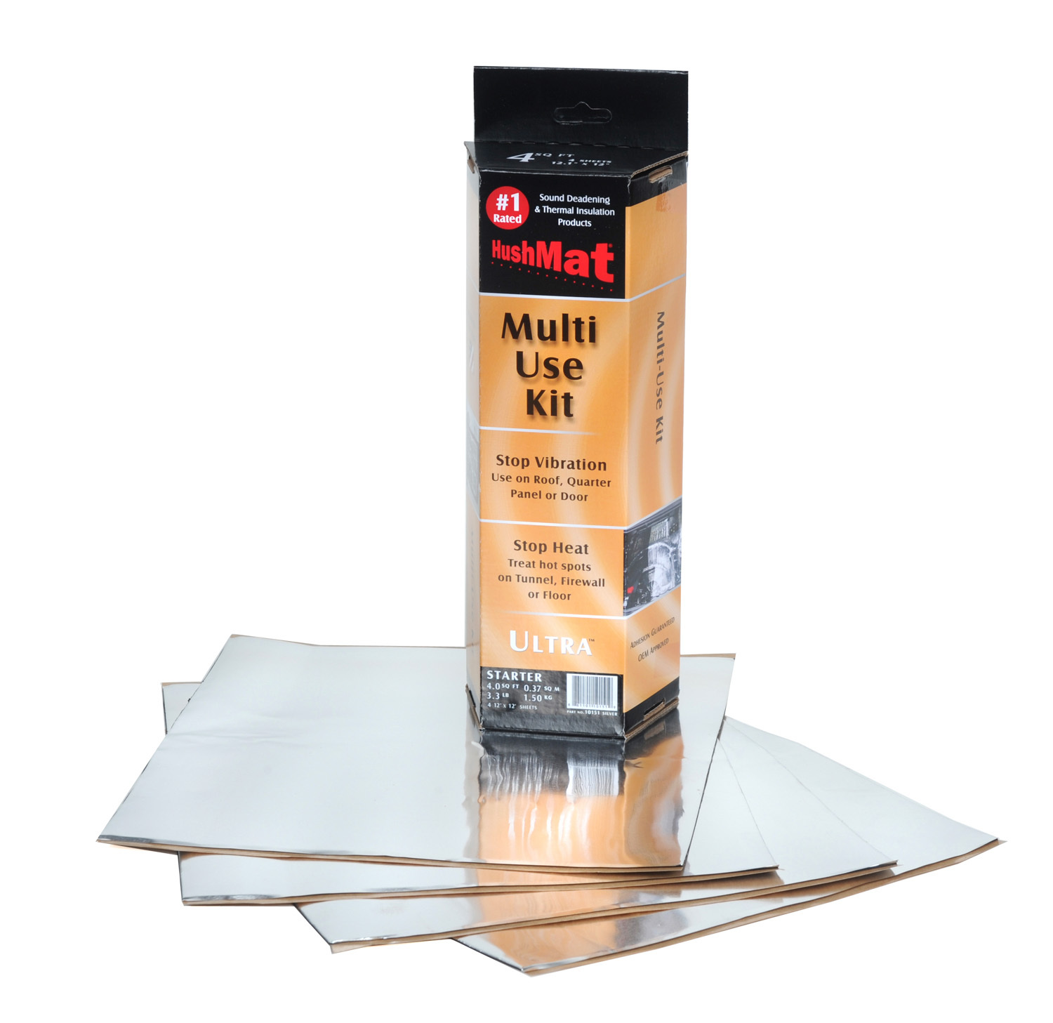 HUSHMAT Ultra Starter Kit- 4pc 12in.x11in. Silver 10151