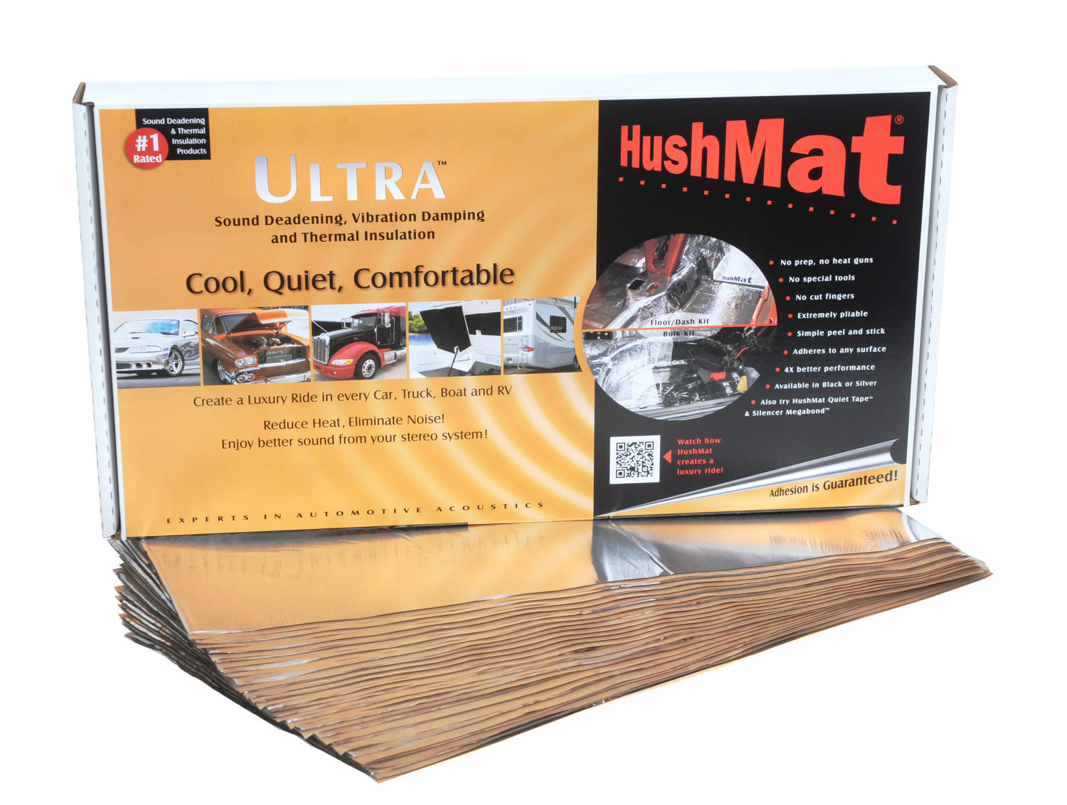 HUSHMAT Ultra Floor/Dash Kit- 20 pc 12in.x23in. Silver 10401