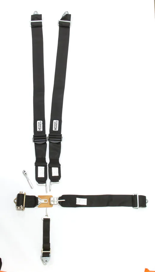 HOOKER HARNESS 5-Pt Harness Alum. LL Ratchet Adj Black 51010