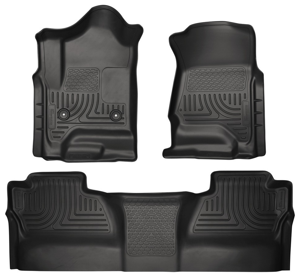 HUSKY LINERS 15- GM 2500HD Crew Cab Floor Liners Black 98231