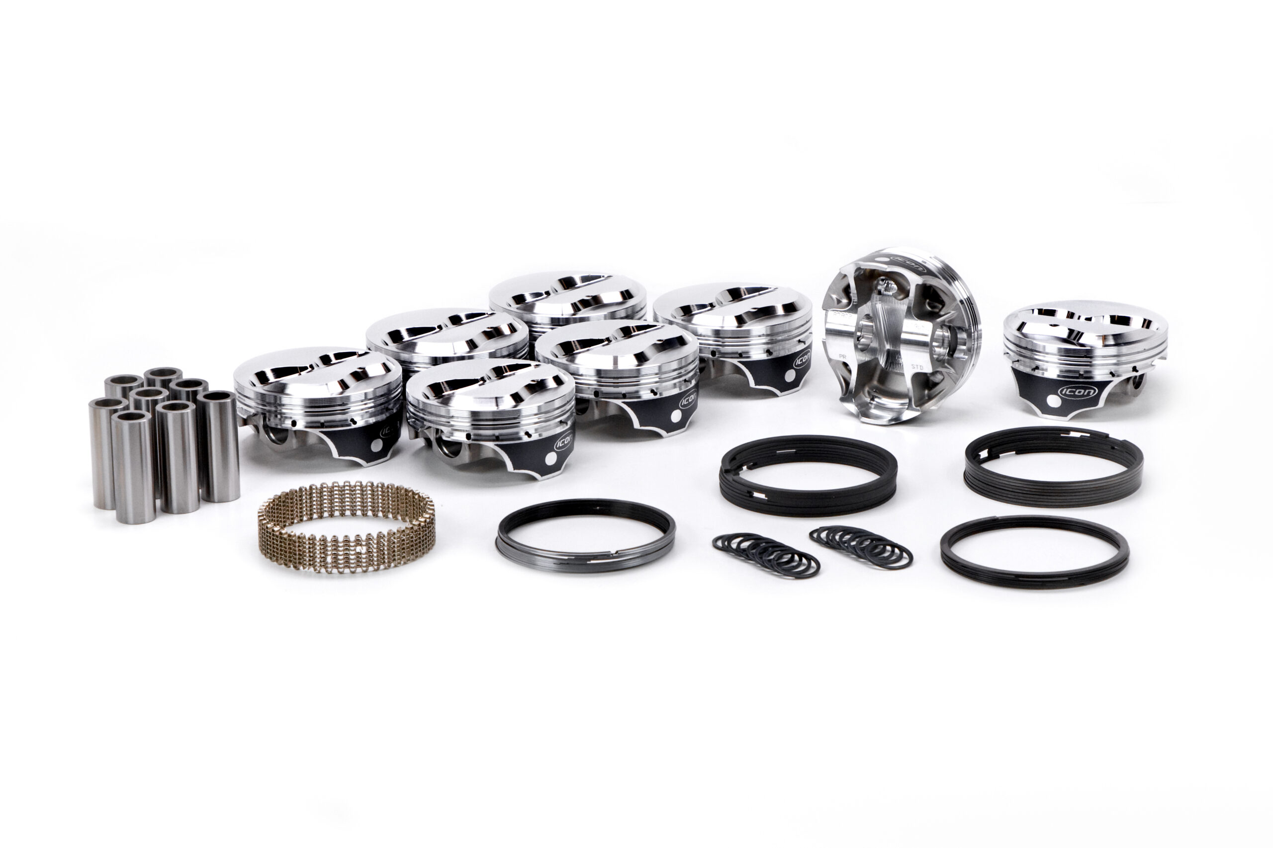 ICON PISTONS SBC Domed Forged Piston Set 4.125 Bore +7.8cc IC965.060