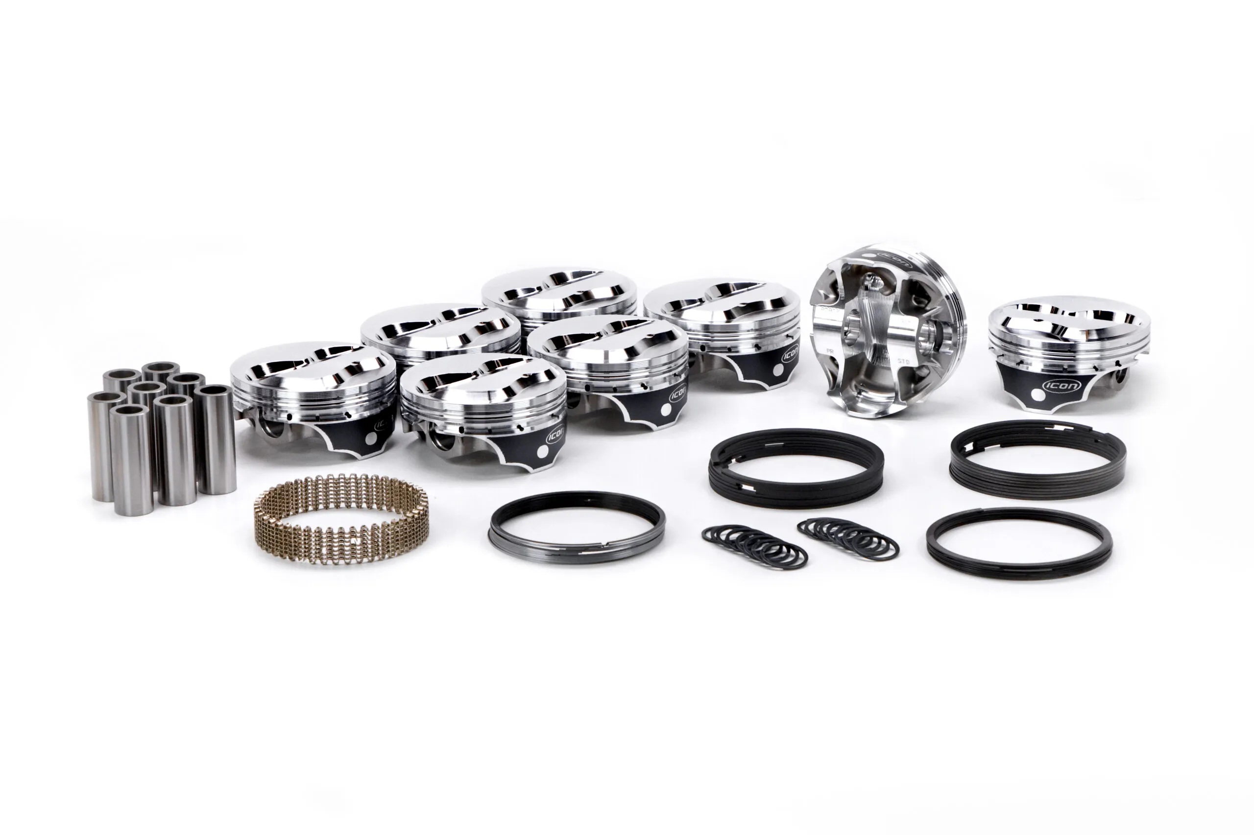 ICON PISTONS SBC Domed Forged Piston Set 4.125 Bore +7.8cc IC965.060