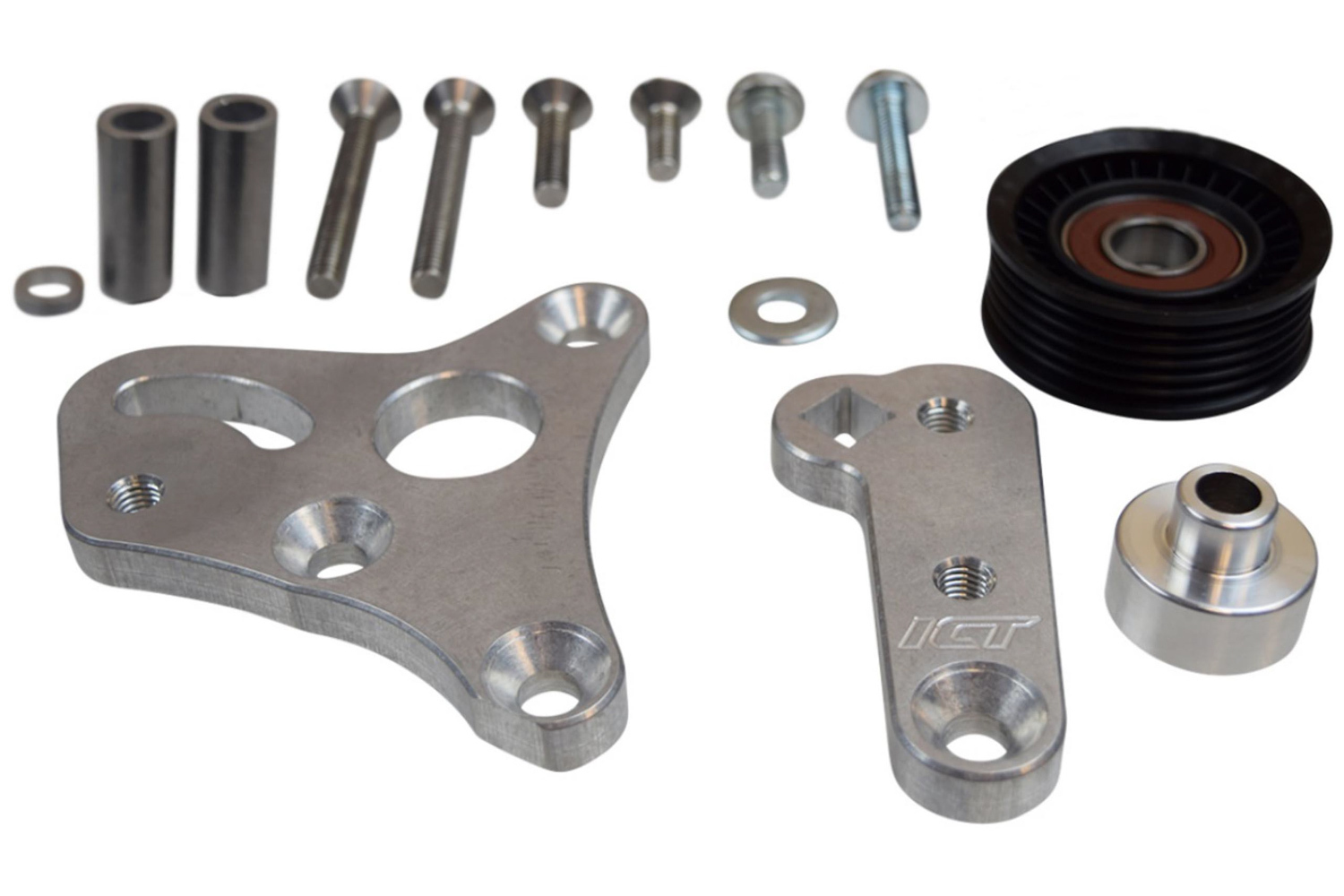 ICT BILLET Manual Belt Tensioner w/Pulley LSX 4.8 5.3 6.0 551617X-3