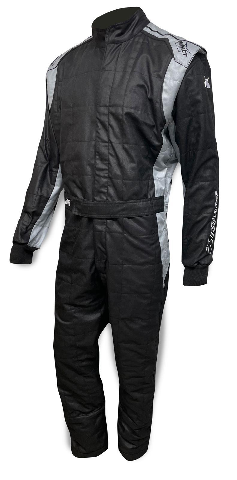 IMPACT RACING Suit Racer 2.0 1pc X-Large Black/Gray 24222613