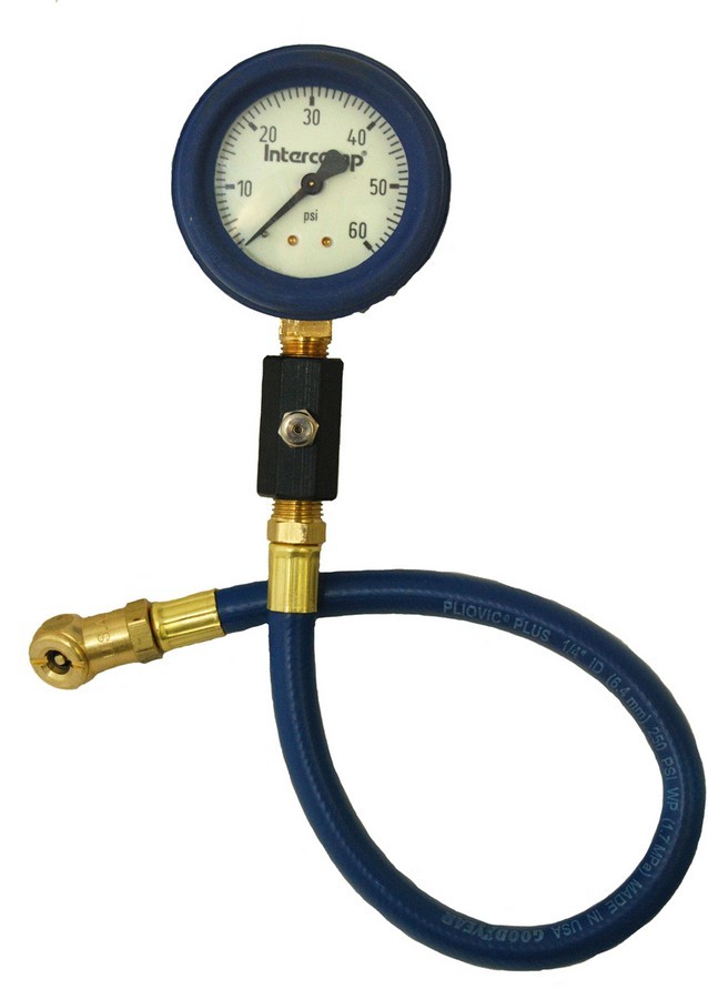 INTERCOMP Deluxe Air Gauge 2.5in 0-60 Glow-in Dark 360070
