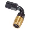 JIFFY-TITE 6AN 90Deg FM Elbow Valved Quick Connect BLK 21306E