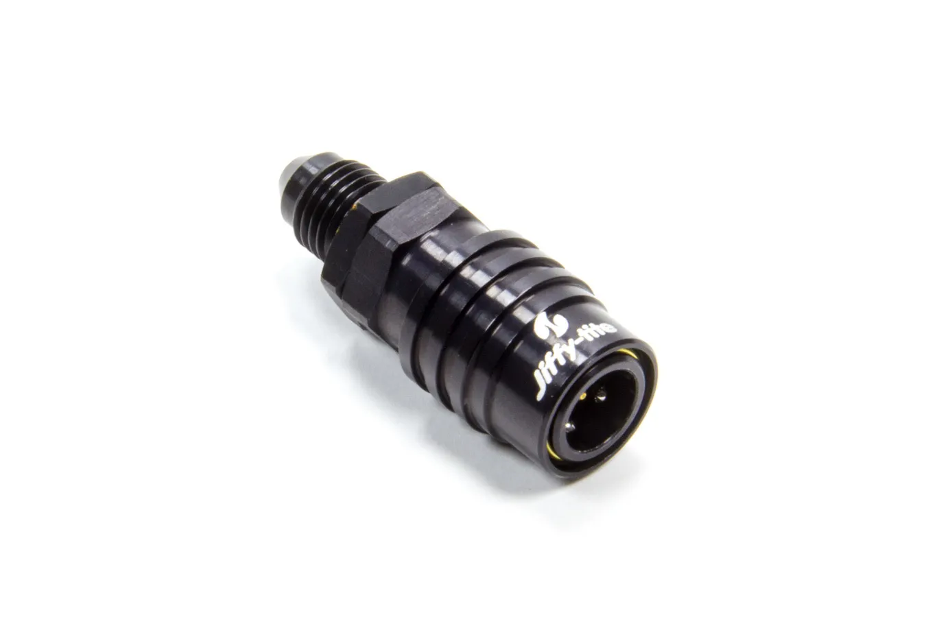 JIFFY-TITE Q/R #4 Male Str to #4 Socket Valved Black 21404J
