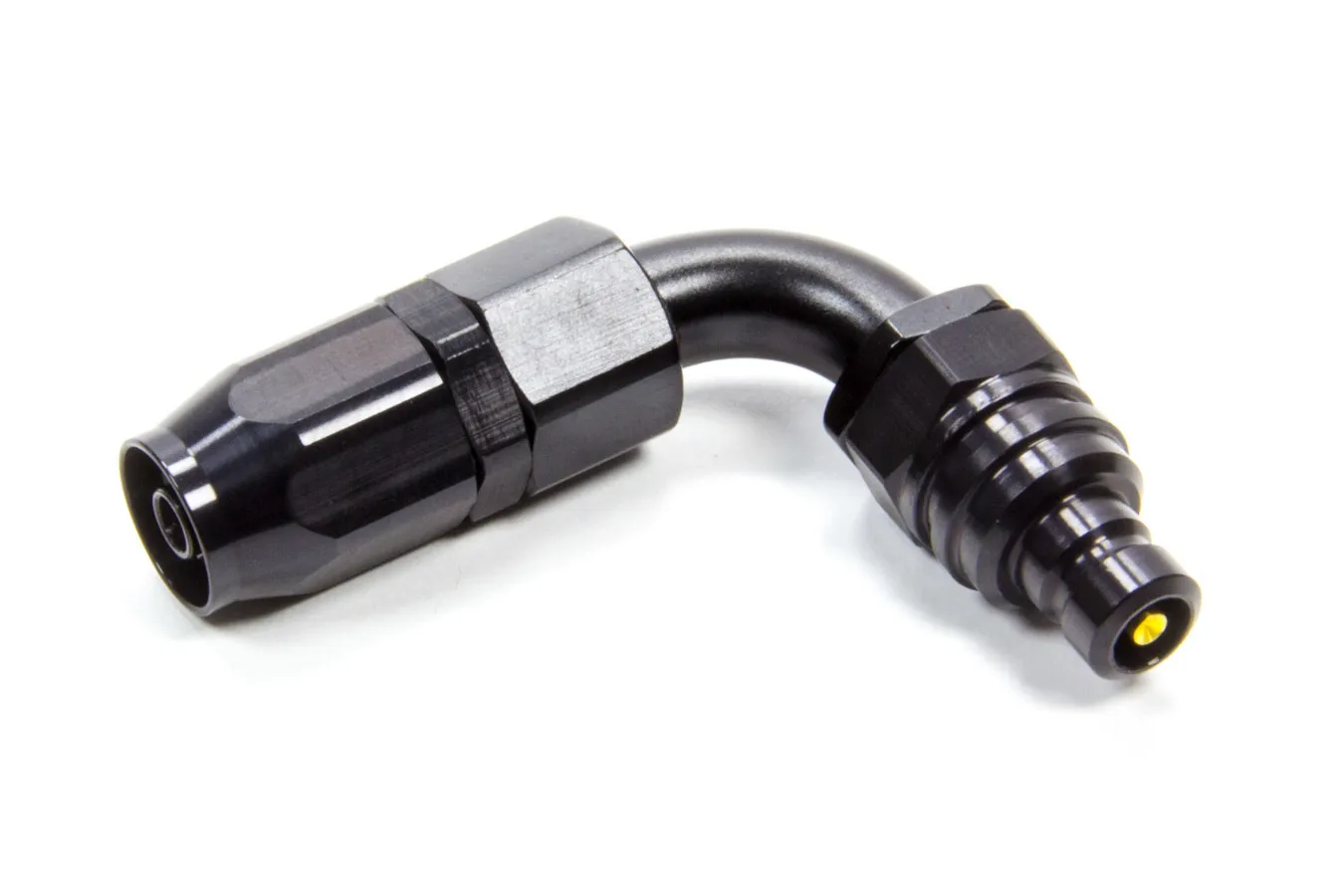 JIFFY-TITE Q/R #4 90 Deg Hose End Plug Valved Black 22604JE