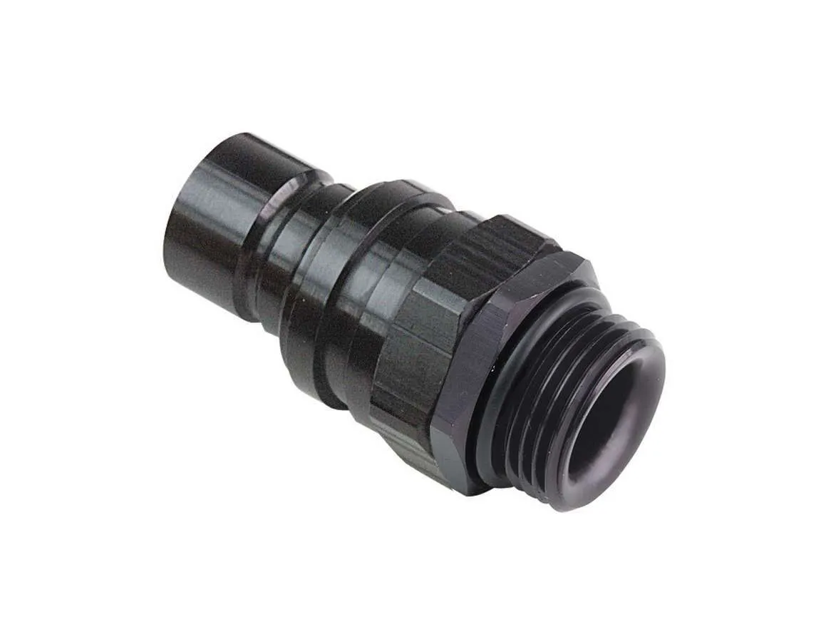 JIFFY-TITE Q/R #8 Male O-Ring Boss Plug Valved Black 32108