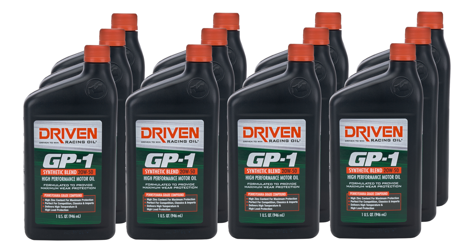 DRIVEN RACING OIL GP-1 20w50 SemiSynthetic Case 12 x 1 Quart 19506-12