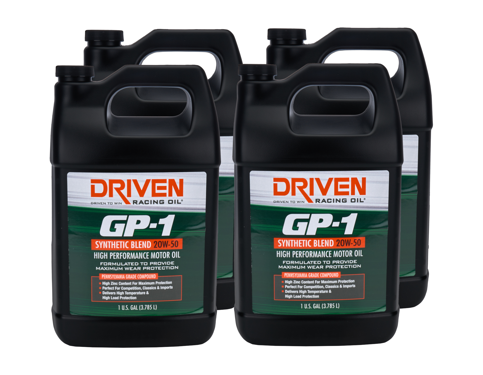 DRIVEN RACING OIL GP-1 20w50 SemiSynthetic Case 4 x 1 Gallon 19508-4