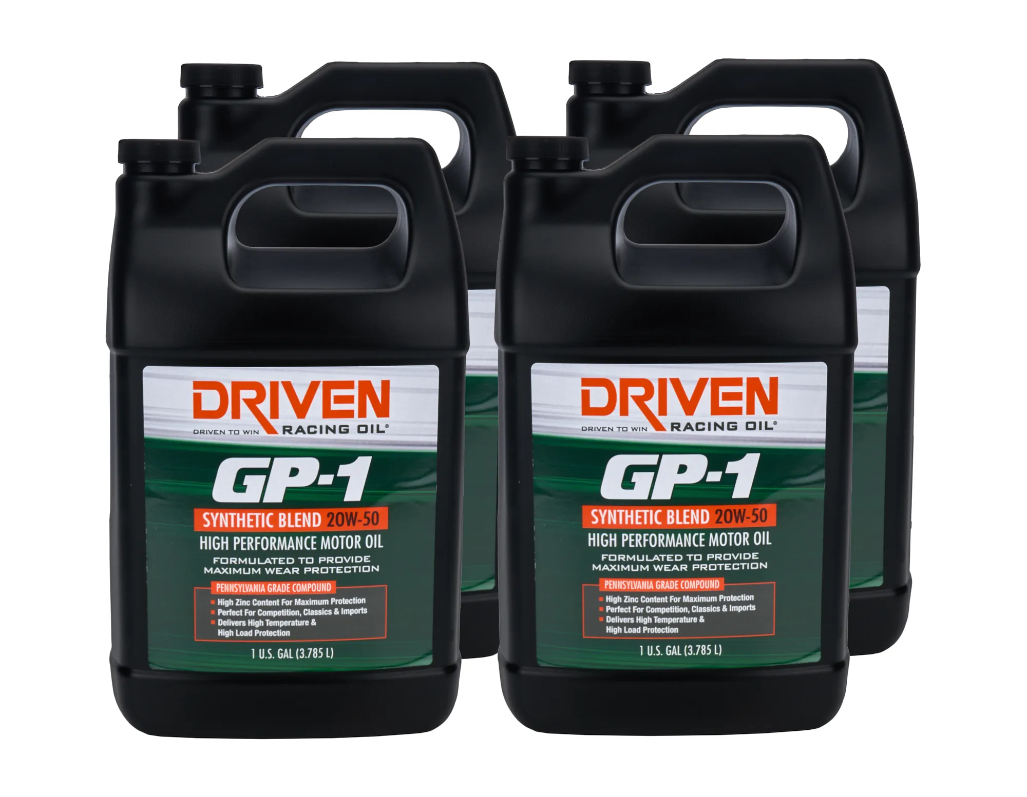 DRIVEN RACING OIL GP-1 20w50 SemiSynthetic Case 4 x 1 Gallon 19508-4