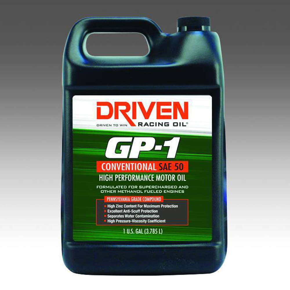 DRIVEN RACING OIL GP-1 Conventional Oil SAE 50w 1 Gallon 19516