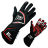 K1 RACEGEAR Gloves Flight Medium Black-Red 23-FLT-NR-M