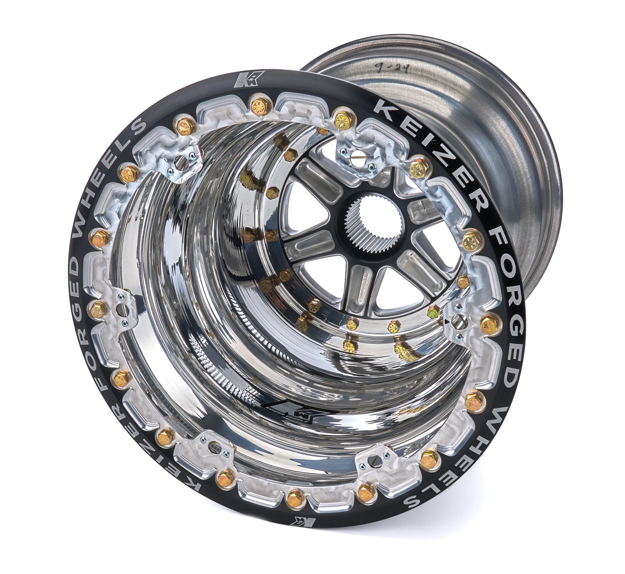 KEIZER ALUMINUM WHEELS, INC. Wheel Splined 15x17 Outer Beadlock 4in BS 15175SPFBL