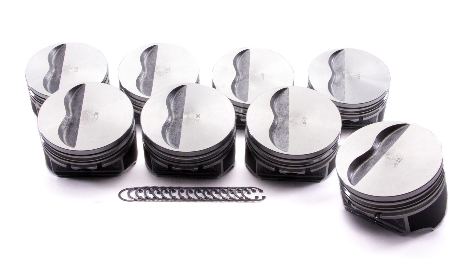KB PERFORMANCE PISTONS SBC Flat Top Piston Set 4.030 Bore -5cc 9902HC.030