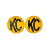 KC HILITES Vinyl Cover 8in Round Yellow w/Black Pair 5801
