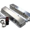 KEVKO OIL PANS & COMPONENTS SBC Fab Valve Cover Set Dual Crossover Breather VC208-5CO2