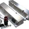 KEVKO OIL PANS & COMPONENTS SBC Fab Valve Cover Set Sgl Crossover Breathe VC208WO-5CO1