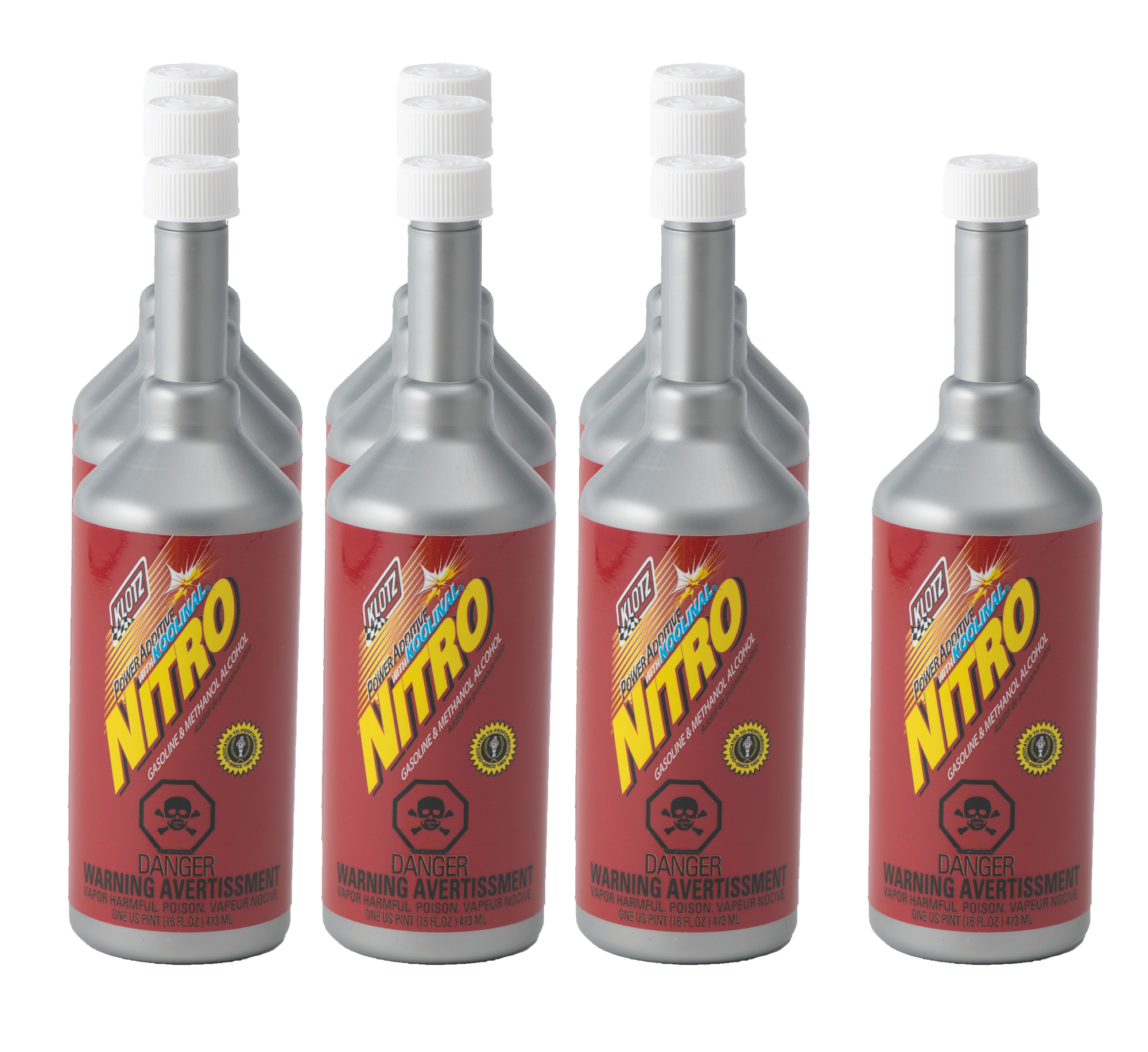 KLOTZ SYNTHETIC LUBRICANTS Nitro Power Additive w/ Koolinal Case 10x1Pint KL-600