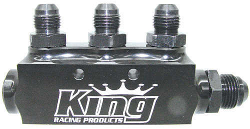 KING RACING PRODUCTS Fuel Block w/ Fittings 1930